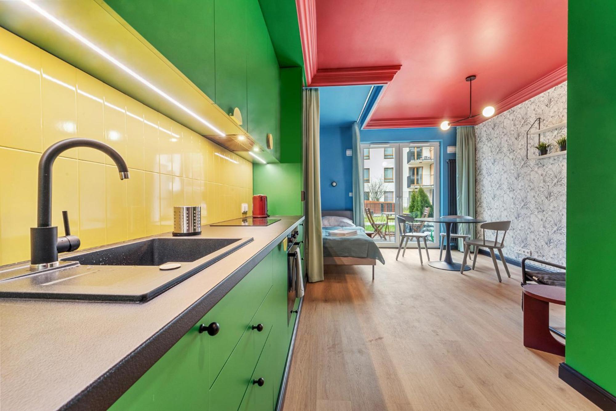 Апартаменты Colorful Apt Close To The Center Great Location Варшава Экстерьер фото